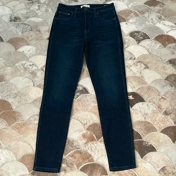 Madewell 10” High Riser Skinny Skinny Jean Dark Wash Size 29 - Picture 2 of 5